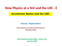New Physics at a TeV and the LHC
