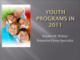 Youth Programs in 2011 - University of Maryland College of