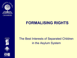 THE IMMIGRATION ASPECTS OF CHILD TRAFFICKING IN THE UK