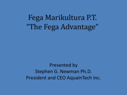 Fega Marikultura P.T. “The Fega Advantage”