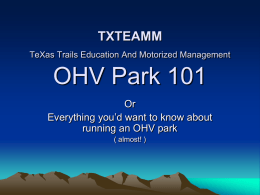 TXTEAMM TeXas Trails Education And Motorized Management