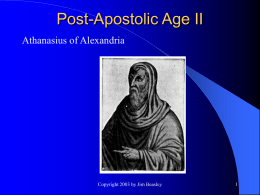 Post-Apostolic Age II