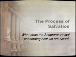 The Process of Salvation