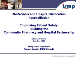 Community Pharmacist Presentation in Ottawa
