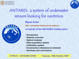 ATARES: a system of underwater sensors looking for neutrinos