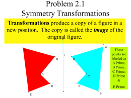 Problem 2.1 Symmetry Transformations