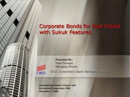 Corporate Bonds with Sukuk Features