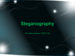 Steganography - Indiana University of Pennsylvania
