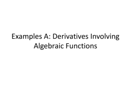 Derivatives Involving Trigonometric Functions
