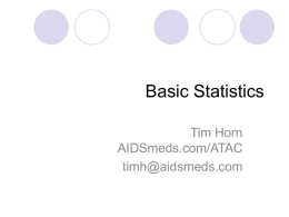 Basic Statistics - hivresearchcatalystforum.org