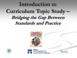 Curriculum Topic Study – An SRB Tool for Leaders