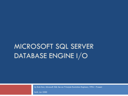 Microsoft SQL Server I/O Internals