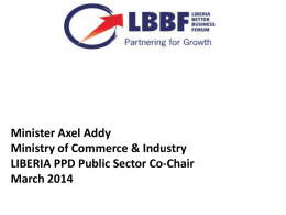 LBBF: A Structured Public Private Dialogue (PPD) Forum