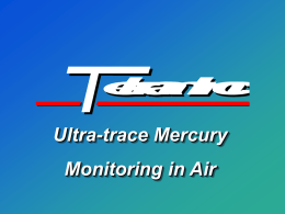 Mercury Monitoring in Air