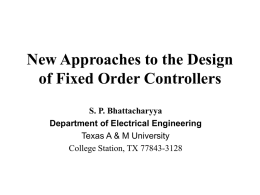 Recent Results on Structure and Design of PID Controllers