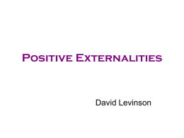 Positive Externalities - University of Minnesota