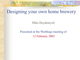 Designing your own homebrewery