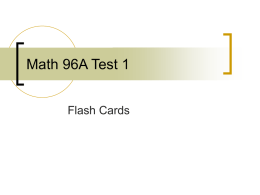 Math 96A Test 1