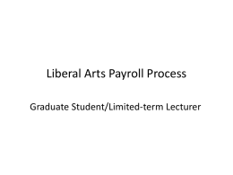 Graduate Student Payroll