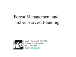 Timber Harvest Planning - Washington State University