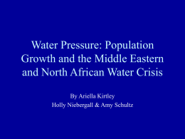 Water Pressure: Population Growth and the Middle Eastern