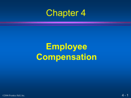Chapter 4: Employee Compensation