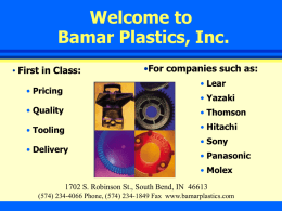 Welcome to Bamar Plastics, Inc.