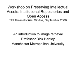 An introduction to image retrieval for digital libraries