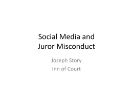 Social Media and Juror Misconduct