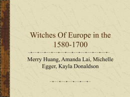 Witches Of Europe in the 1580-1700