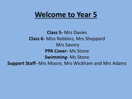 Welcome to Year 5