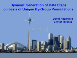 Dynamic Generation of Data Steps