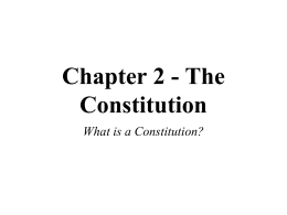 Chapter 2 - The Constitution