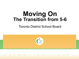 Back to Balance 2013-14 - Toronto District School Board