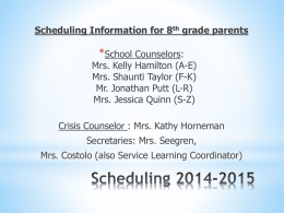 Scheduling 2012-13 - Carroll County Public Schools