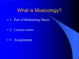 What is Musicology? - Bath Spa University