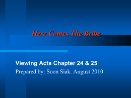 ACTS CHAPTER 24 & 25 - My Power House Website