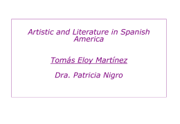 Journalism and Literature” Lic. Patricia Nigro Facultad de