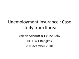 Unemployment Insurance : Case study from Korea