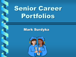 Senior Career Portfolios - CTAP Online Lesson Plans Archive