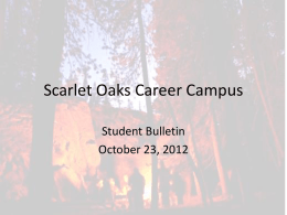 october 23 Student Bulletin