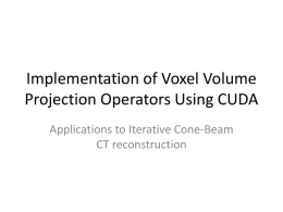 Calculation of Line Integrals Through Voxel Volumes Using CUDA