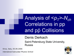 Analysis of pT-Nch Correlations in pp and pp Collisions