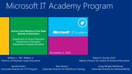 Microsoft IT Academy - Joint Board Meeting_MITA_110112