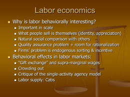 Labor economics - California Institute of Technology