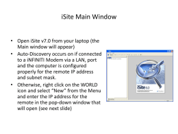 iSite Main Window - Marine Satellite Systems