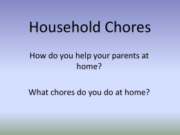 Household Chores - Flipped English with Ms.Sbarbada