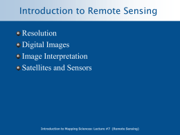 Remote Sensing - Hunter College, Department of Geography