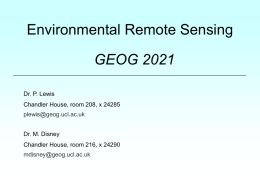 Environmental Remote Sensing GEOG 2021