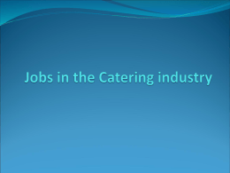 Jobs in the Hospitality and catering industry